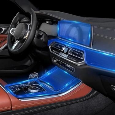 Imagem de XIUXIYING Película protetora TPU para console central interior de carro, para BMW G05 X5 2019-2022