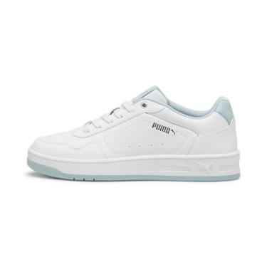 Imagem de PUMA Tênis feminino Court Classy, branco-prata, 34, Orvalho branco fosco - prata, 35