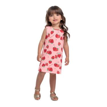 Imagem de Vestido Morangos Infantil Bee Loop, Rosa, 2