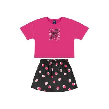 Imagem de Conjunto Cropped e Short-Saia Bee Loop, Rosa, 8