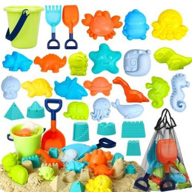 Imagem de Conjunto de brinquedos Beach Toy Life Dinosaur Sand para crianças pequ