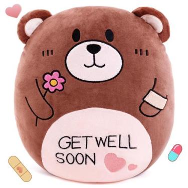 Imagem de Almofada de pelúcia Teddy Bear Get Well Soon AmyToo 14,5 polegadas