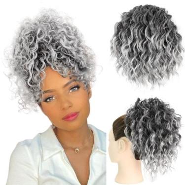 Imagem de Extensão de rabo de cavalo Adancyler Wavy Curly Synthetic Hair 80g