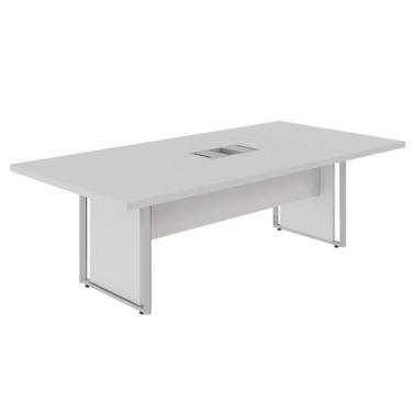 Imagem de Mesa Reunião 240cm Escritório para 4 Pessoas com Caixa de Tomadas Corp