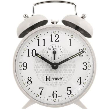 Imagem de Despertador Mecânico Herweg Ref: 2206-021 Branco à Corda