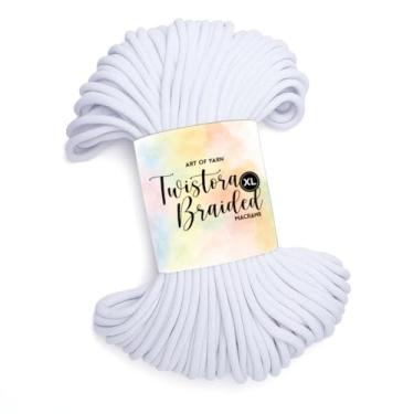 Imagem de Art of Yarn Twistora XL – 1000 g, 82 m (89,67 jardas) 55% algodão - 45% poliéster, #7 peso jumbo chenille macio e volumoso para tricô manual, cobertores de crochê DIY, 1 novelo - 99751