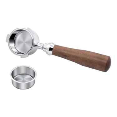 Imagem de Mcbazel Filtro portátil sem fundo de café de 51 mm com 3 orelhas para EC0680/EC0685/Can Kun/SMEG Smeg/German SEVERIN KA5995/Delonghi's DEDICA ARTE, substituição de alça de filtro portátil sem fundo de