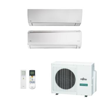 Imagem de Ar-Condicionado Multi Split Inverter Fujitsu 23.000 BTUs (1 Evaporadora  9.000 BTUs + 1 Evaporadora 18.000 BTUs) Quente e Frio 220V