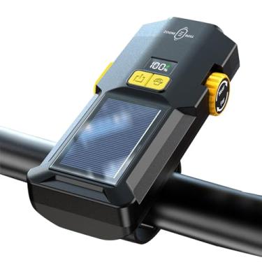 Imagem de Luzes de Ciclismo para Bicicleta de Estrada | Farol Dianteiro Com Energia Solar Para Bicicletas - Farol à Prova d'Água para Ciclismo Noturno em Estrada Montanha Comutação Elétrica Segurança