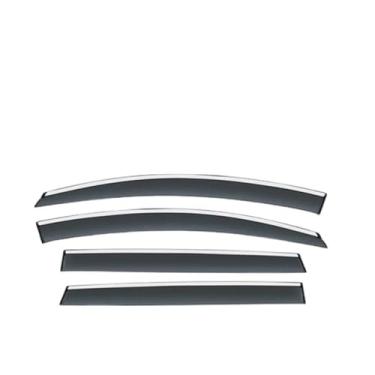 Imagem de GRJQRKHZ Defletor de janela lateral de carro para C&itroen C4 Picasso 2015-2022 Weathershied viseira de porta vento sol proteção chuva janela lateral defletores de vento