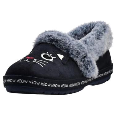 Imagem de Skechers Pijama feminino Too Cozy Meow, Azul marino, 41