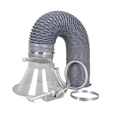 Imagem de YsXoWiui Mangueira Extratora de Fumos de Solda com Coifa, Braço Extrator de Fumos de Solda, Duto de Sucção com Braçadeira de Mangueira, 65mm