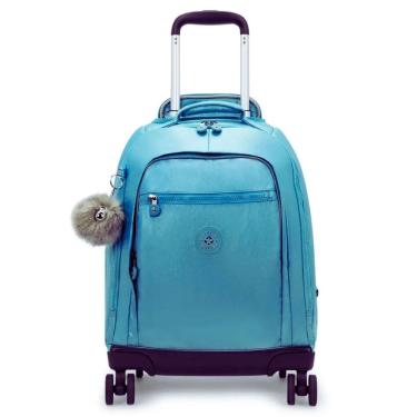 Imagem de Mochila Kipling de Rodinha New Zea Azul Metalica 