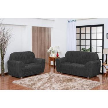 Imagem de Kit Capas De Sofá Para Sala Protetor Em Malha Gel Grossa 2 E 3 Lugar E