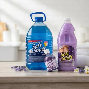 Imagem de Kit Lava Roupa 5l Tradicional Amaciante 2l Flor Do Campo - fuzetto