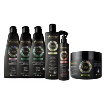 Imagem de Kit Arvensis Cachos Shampoo + 2 Condicionadores + Ativador + Mascara Crespos