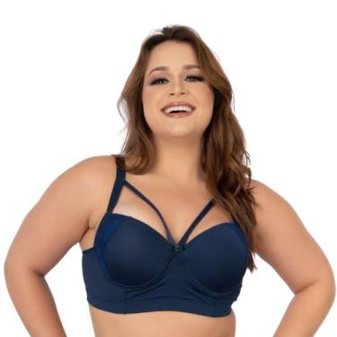 Imagem de Sutiã Lingerie Reforçado Strappy Plus Size Vekyo Confortavel Básico Di