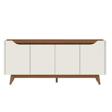 Imagem de Buffet 4 Portas 2 Prateleiras Pulse 180 cm Canella com Off White Fosco