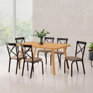 Imagem de Mesa de Jantar Millena 160cm em Madeira Maciça Estilo Contemporâneo Im