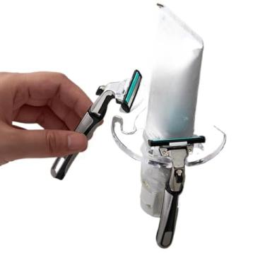 Imagem de "Suporte para Escova de Dentes e Barbeador - Organizador de Parede para Banheiro com Gancho | Porta Escovas à Prova D'água