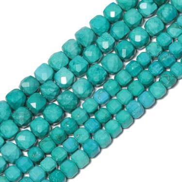 Imagem de NITOPUPU Cerca de 47 peças de contas de pedra preciosa de ágata turquesa natural de 8 mm para fabricação de joias, pulseiras, colares, kit de pulseira da amizade