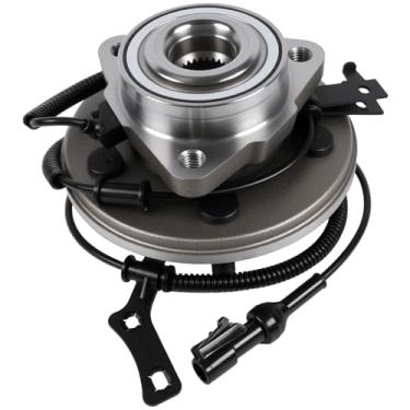 Imagem de 515078 Rolamento de roda dianteira e cubo da roda compatível com Explorer 2006-2010, Explorer Sport Trac, 2006-2010 Mountaineer Conjunto de cubo de rolamento de roda 5 terminais com ABS 3 parafusos