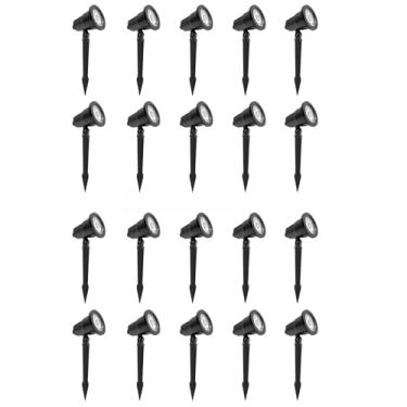 Imagem de Kit 20 Espetos de jardim LED 6W 3000K preto LUMANTI