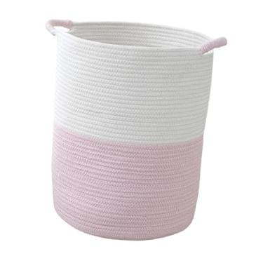 Imagem de Ｂｅｓｇａ Cesto de armazenamento de utilidades Cesto de roupas Cesto de roupa suja para organizador de quarto Despensa Brinquedos Livros, Rosa