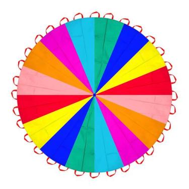 Imagem de Parachute AMYESE 7m Rainbow Play Team Game com 32 alças
