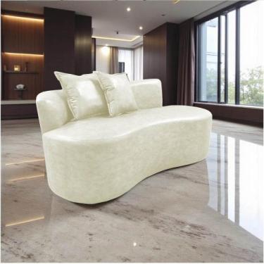 Imagem de Namoradeira Sofá Feijão Hana Orgânica material sintético Creme - Mansã