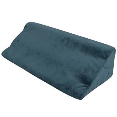 Imagem de Travesseiro de cunha curvado, posicionador de corpo macio, cunha de espuma em forma de triângulo para pacientes acamados, idosos, 23,6 x 9,8 x 5,9 polegadas