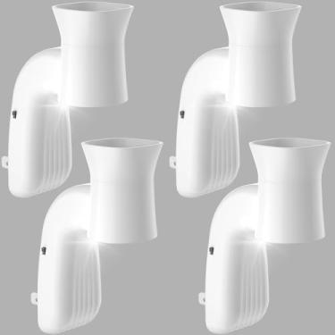 Imagem de Zoblise 4 Peças De Difusor De Aroma De Parede Com Luz Noturna, Compatível Com Bath And Body Works Wallflowers, Difusor Giratório, Difusor De Óleos Essenciais Elegante Para Um Escritório Doméstico A