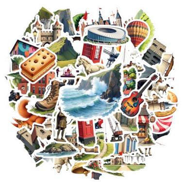 Imagem de 70 peças arquitetura natureza viagem papelaria adesivos arquitetura adesivos históricos para telefone faça você mesmo guitarra laptop notebook mala copo notebook bagagem celular copo