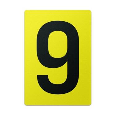 Imagem de 101SIGNCITY Adesivo de piso número 9 (17 x 25 cm, 1 pacote) – Vinil antiderrapante durável | Resistente a UV e água | Descolar e colar | Sem resíduos | Armazém, equipamentos, parede, adesivos de