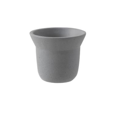 Imagem de ZzleoyuUUs-12 Vasos de plantas redondos com cimento salpicado com orifícios de drenagem, planta de mesa para varanda, sala de estar, cozinha, recipiente (3 cores) (cinza)