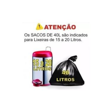 Imagem de Saco De Lixo 40 Litros Preto 100 Unid Resistente Fabricante - Higipack