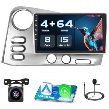 Imagem de [8 núcleos] Rádio automotivo Android 15 para Toyota Matrix 2003-2004/Pontiac Vibe 2003-2008, tela veicular Roinvou de 9 polegadas com Bluetooth 5.0, 32EQ, WiFi de 5 GHz, 1280 x 720, 4 GB + 64 GB