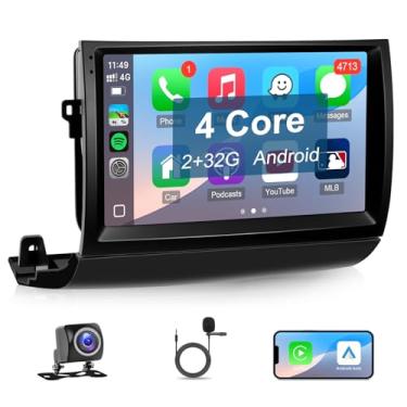 Imagem de Leadfan Rádio automotivo para Toyota Prius 2004 2005 2006 2007 2008 2009 Stereo Upgrade com Wireless CarPlay Android Auto, tela sensível ao toque de 22 cm com navegação GPS Bluetooth, câmera de backup