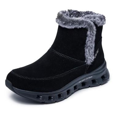 Imagem de Skechers Bota feminina de cano curto Glide-Step Pro-Cozy Wish Hands Free, Preto/preto, 36