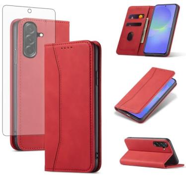 Imagem de Asuwish Capa carteira flip para celular Samsung Galaxy A36 5G com protetor de tela de vidro temperado fecho magnético capa fólio suporte para cartão de crédito suporte acessórios celulares A 36 36A
