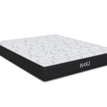 Imagem de Colchão Queen Size de Espuma D45 Bari malha 24x158x198cm Orthoflex Preto e Branco