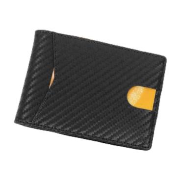 Imagem de Carteira masculina fina com bolso frontal minimalista com vários compartimentos, organizador compacto de viagem para negócios, Listra preta, Casual