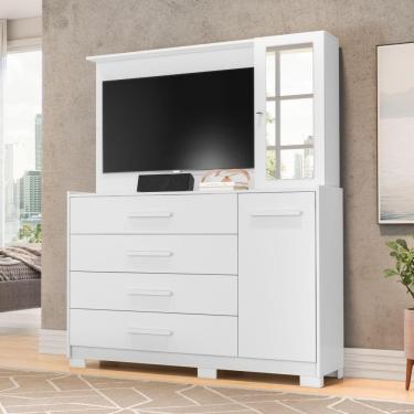 Imagem de Cômoda Veneza Branco Com Espelho