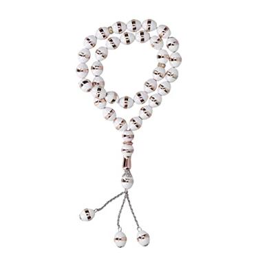 Imagem de Contas de oração, rosário muçulmano, contas de oração, estilo elegante, leve, durável, atraente pulseira muçulmana, padrão listrado, pulseiras para mulheres e homens, para uso diário