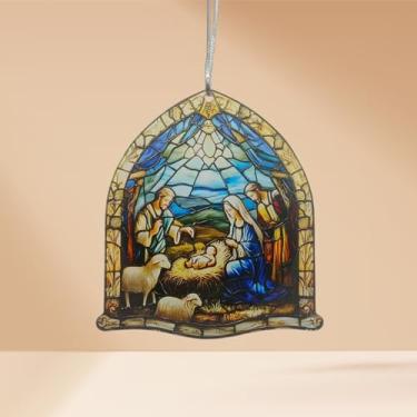 Imagem de Enfeites de Jesus Presépio – Pendurar na Janela da Sagrada Família – Enfeites de Natal 2025 – Religiosos para Amigos, Casa, Igreja ou Troca de Elefante Branco