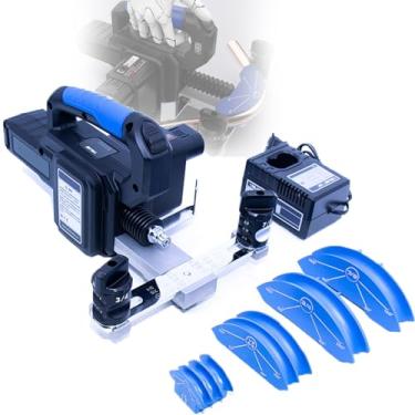 Imagem de Dobradeira de Tubos Elétrica com Matrizes de 1/4"a 7/8",Dobradeira de Tubos Portátil de Íon-Lítio,Máquina de Dobrar Tubos em 90°para Diversos Reparos e Renovações de Tubos de Cobre