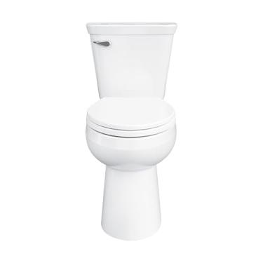 Imagem de Gerber Vaso sanitário Viper Select Ultra-High Efficiency .8 GPF de duas peças com 30,5 cm de altura da cadeira compatível com ADA, assento de fechamento suave e kit de instalação com anel de cera