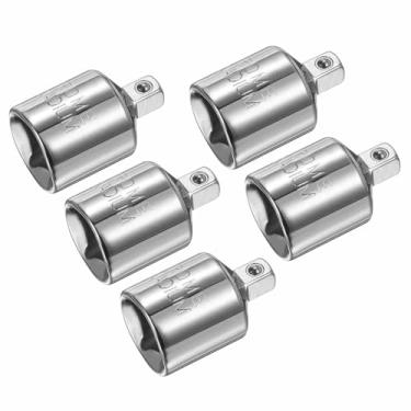 Imagem de HARFINGTON 5 peças Adaptador de soquete de impacto fêmea de 1/5.1 cm para 1/10.2 cm macho redutor de unidade quadrada conversor SAE padrão chave de impacto chave catraca disjuntor barra conversão