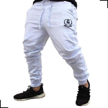Imagem de Calça Jogger Masculina BRANCA BIG LOGO PRETA-Masculino