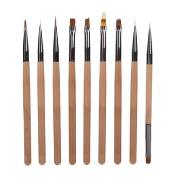 Imagem de Conjunto de pincéis para arte em unhas Kit profissional de pincéis para unhas em gel para esmalte em gel UV Ferramentas de pintura para design de unhas com cerdas de nylon Cabo de